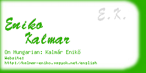 eniko kalmar business card